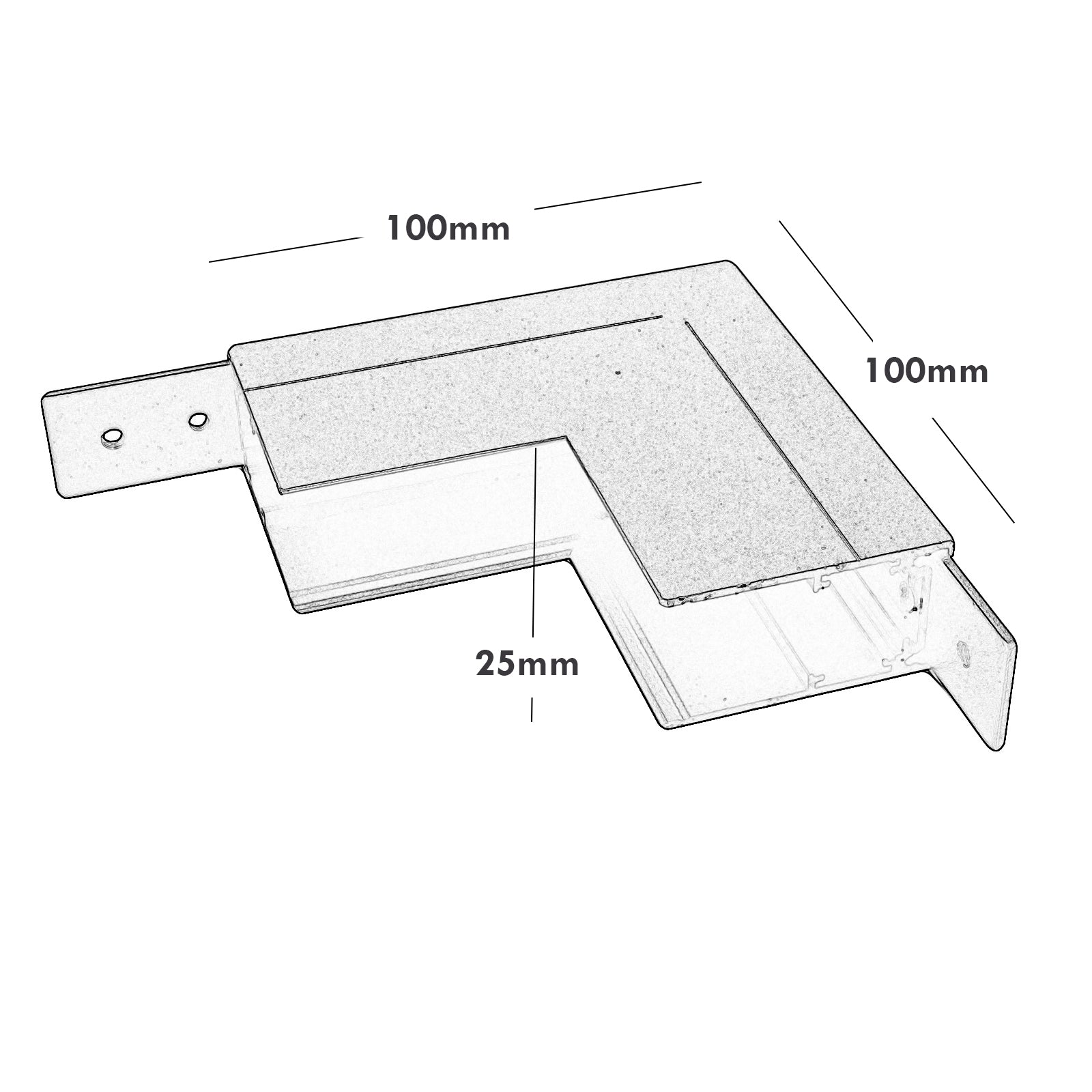 Connettore angolo verticale ad L giunto angolare binario esterno track magnetico