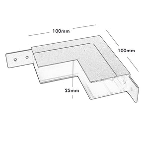 Connettore angolo verticale ad L giunto angolare binario esterno track magnetico