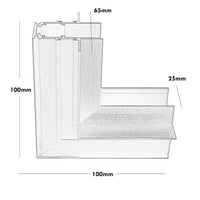 Connettore angolare ad incasso orizzontale binario track magnetico giunto ad L 48V