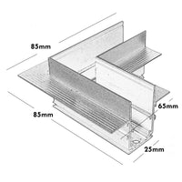 Connettore angolare giunzione orizzontale binario incasso track magnetico 48V