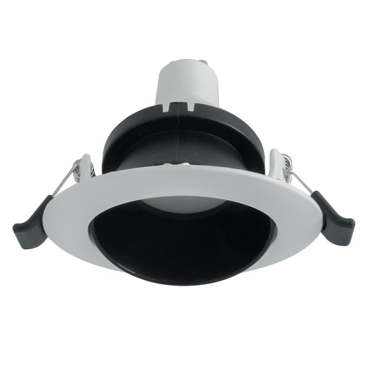Faretto LED incasso tondo orientabile 10W GU10 luce soffitto cucina ingresso corridoio negozio 230V foro 75mm COLORE NERO 4000K
