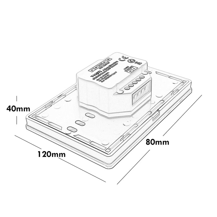 Pannello LED controller dimmer touch incasso muro scatola 503 4 zone DMX 512 RF