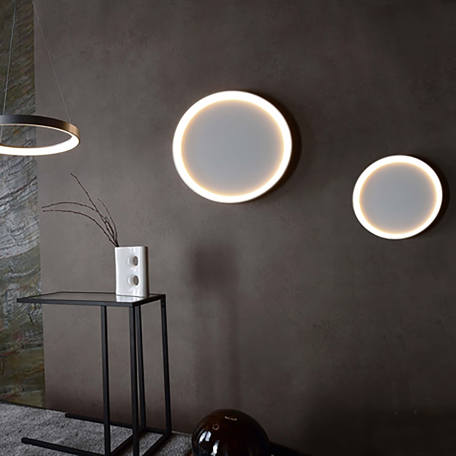 Merope 400 plafoniera tonda LED CCT 30W 3000K 4000K lampada luce soffitto parete ufficio studio 230V 38cm COLORE NERO