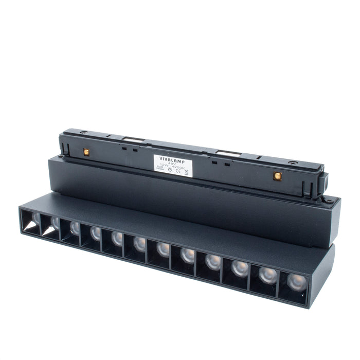 Faretto LED track binario magnetico 48v 12W luce orientabile per ufficio Dimmerabile luce CCT 3000K 4000K 6400K
