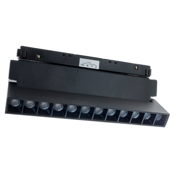 Faretto LED track binario magnetico 48v 12W luce orientabile per ufficio Dimmerabile luce CCT 3000K 4000K 6400K