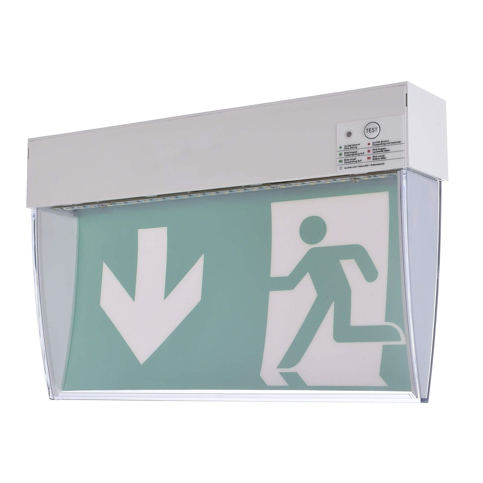 Lampada emergenza LED 3W luce soffitto tabella uscita sicurezza ufficio centri commerciali negozio 230V IP54