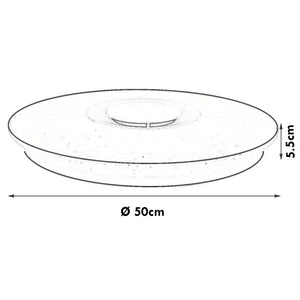 Plafoniera musicale LED 62W RGB dimmerabile luce soffitto cassa bluetooth smartphone APP telecomando IR