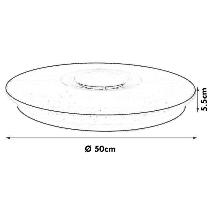 Plafoniera musicale LED 62W RGB dimmerabile luce soffitto cassa bluetooth smartphone APP telecomando IR