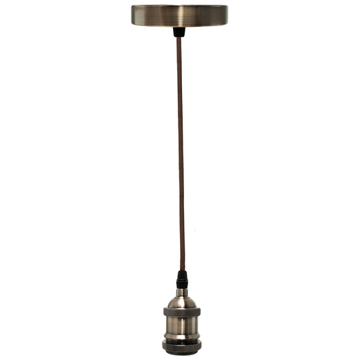 Portalampada vintage lampada vetro E27 LED pendente luce decorativa pub pizzerie taverne 230V COLORE BRONZO