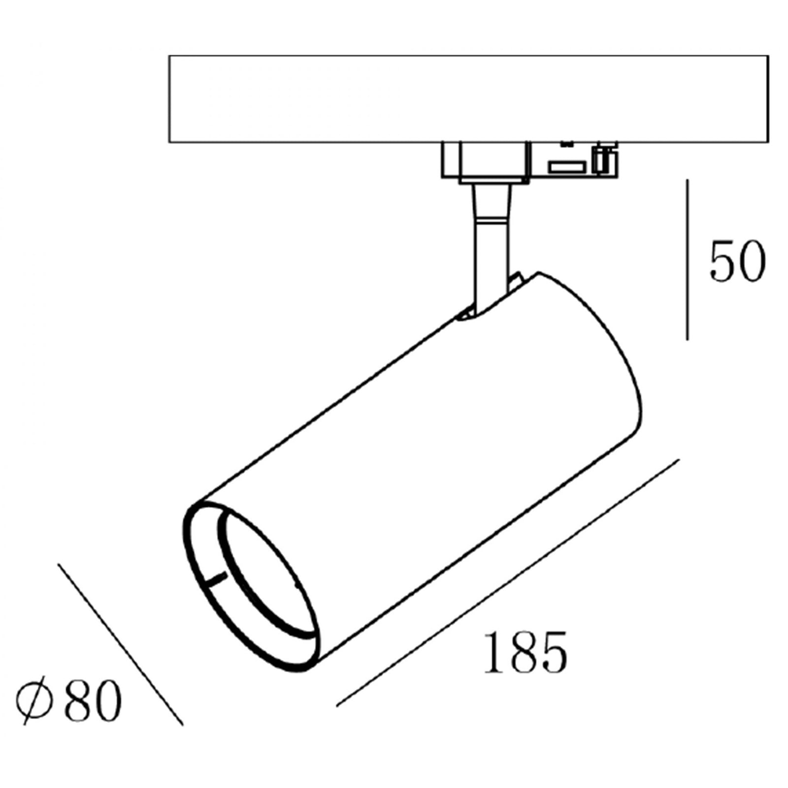 FARETTO LED ORIENTABILE TRACK BINARIO TRIFASE 20W LUCE SPOT INTERNI NEGOZIO VETRINE 230V BIANCO 4000K