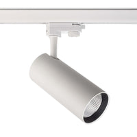 FARETTO LED ORIENTABILE TRACK BINARIO TRIFASE 20W LUCE SPOT INTERNI NEGOZIO VETRINE 230V BIANCO 4000K