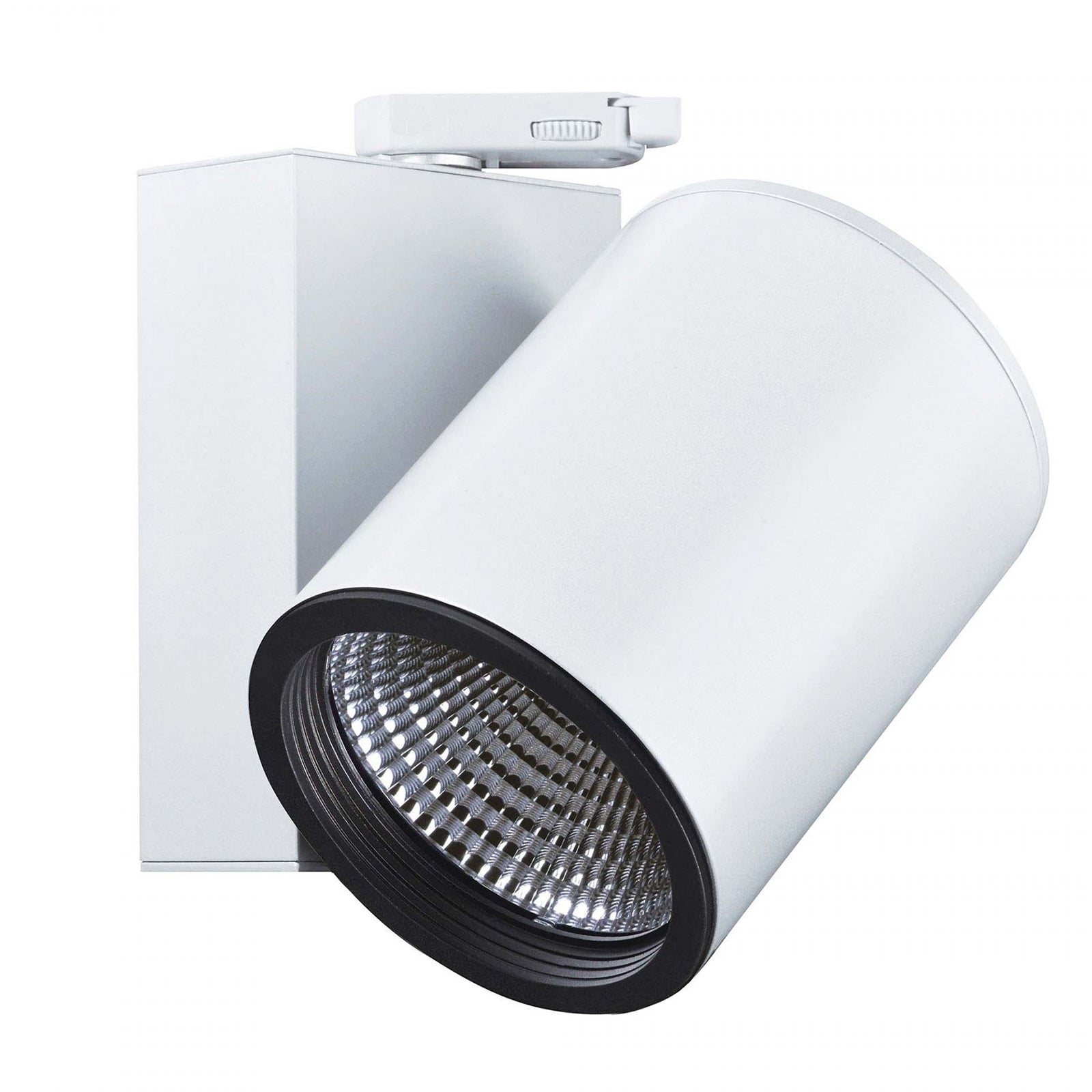 Faro LED spot track binario trifase 77W alta resa luminosa luce negozi uffici centri commerciali 230V RA90 BIANCO 4000K