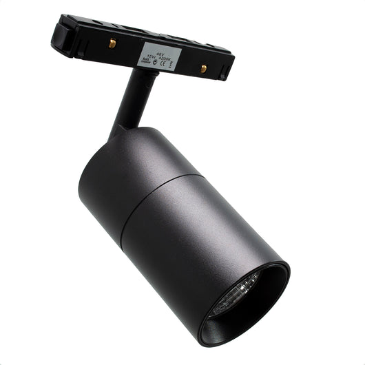 Faretto spot LED 15W binario track magnetico elettrificato luci negozio ufficio 48V CCT 3000K 4000K 6400K Dimmerabile