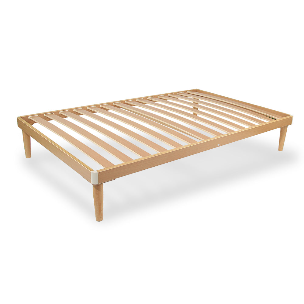 Rete una Piazza e Mezza 120x190 h 42 cm Completamente in legno di faggio 14 doghe
