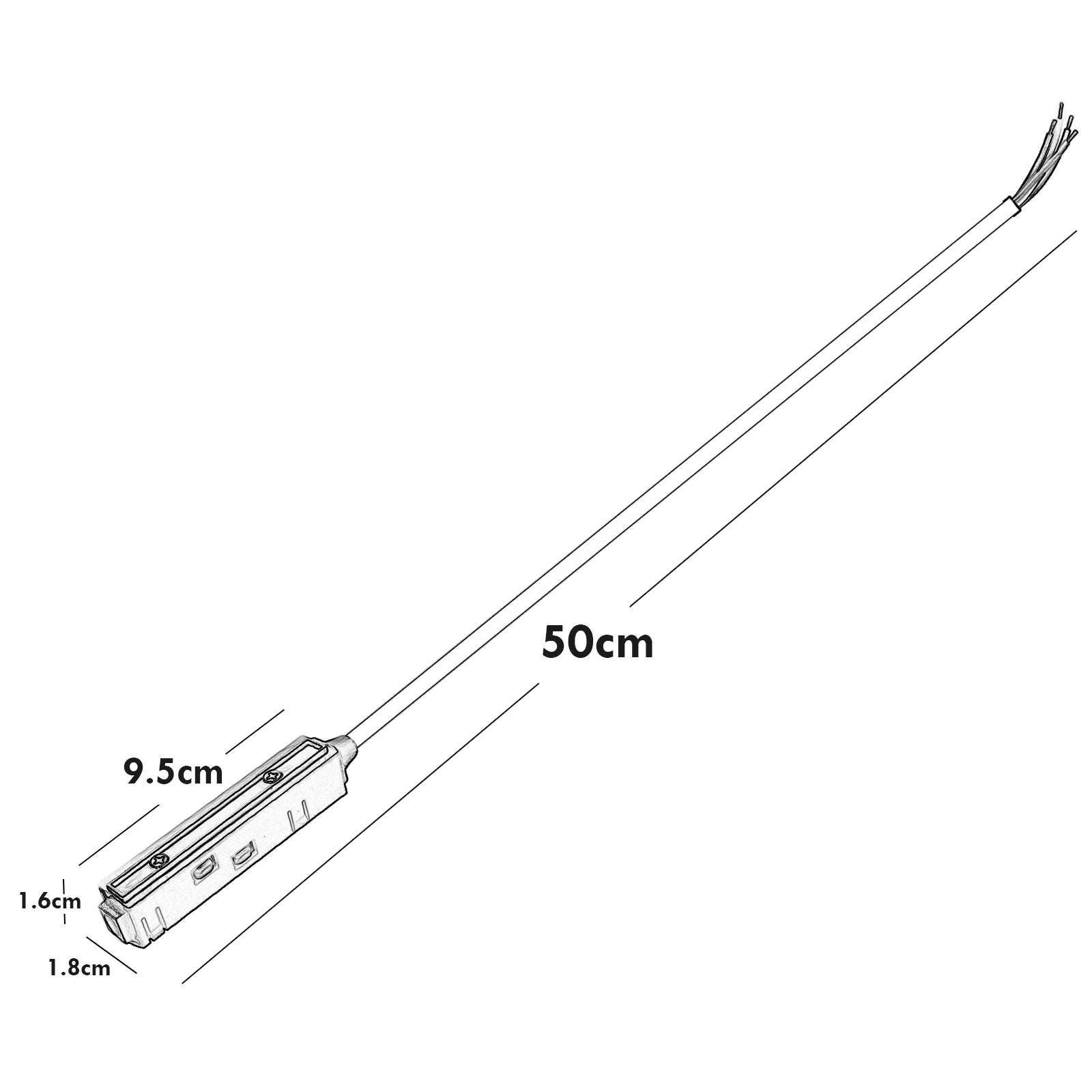 Connettore adattatore alimentatore esterno cavo alimentazione binario track magnetico 48V