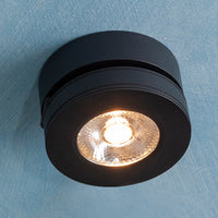 Lampada LED spot 7W applique moderno muro parete faretto luce soffitto orientabile vetrine negozio RA>90 230V NERO 4000K