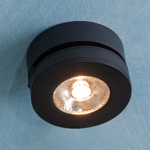 Lampada LED spot 7W applique moderno muro parete faretto luce soffitto orientabile vetrine negozio RA>90 230V NERO 4000K