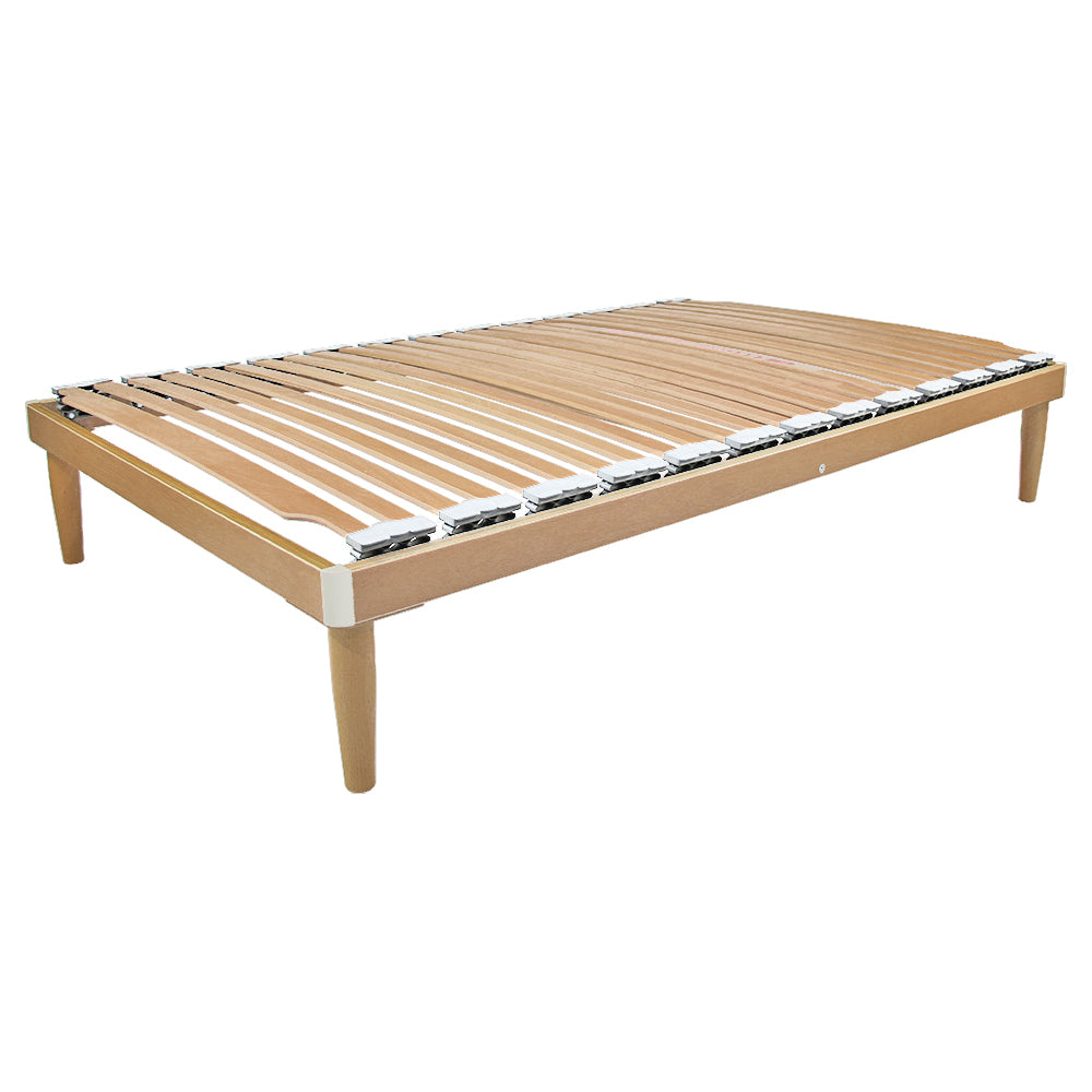 Rete letto in legno 120x200 h 52 cm Una piazza e mezza 26 doghe basculanti in Faggio 100%