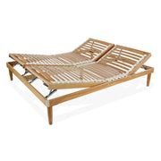 Rete Ortopedica in Legno di Faggio 165x200 Singola Alta 37cm 26 doghe Alzata Testa Piedi