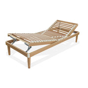 Rete Ortopedica in Legno di Faggio 110x200 Singola Alta 37cm 26 doghe Alzata Testa Piedi