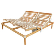 Rete Ortopedica in Legno di Faggio Alzata Testa Piedi Motorizzata per letto 170x190 Alta 37 cm