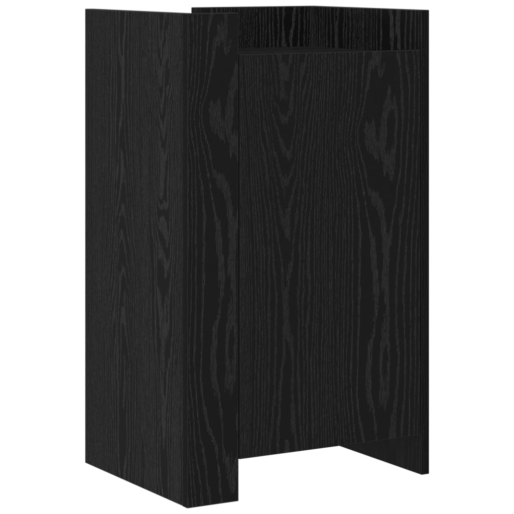 Credenza Rovere Nero 45x35x75 cm Legno ingegnerizzato