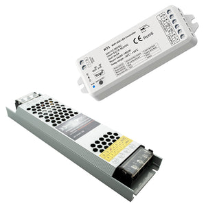 KIT SMART striscia 1200 LED 90W 24V centralina WiFi controllo vocale alexa strip flessibile 5 metri 8100lm LUCE 4000K