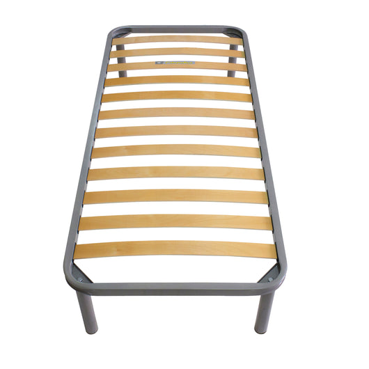 Rete in Ferro con Piedi e Doghe in Legno cm 100x200 H35 una piazza mis. personalizzata