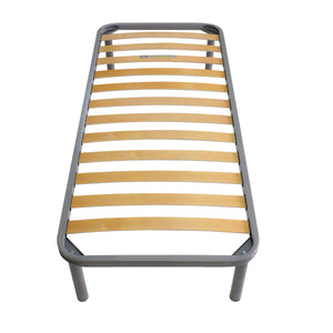 Rete in Ferro con Piedi e Doghe in Legno cm 90x190 H35  per materasso da Una Piazza