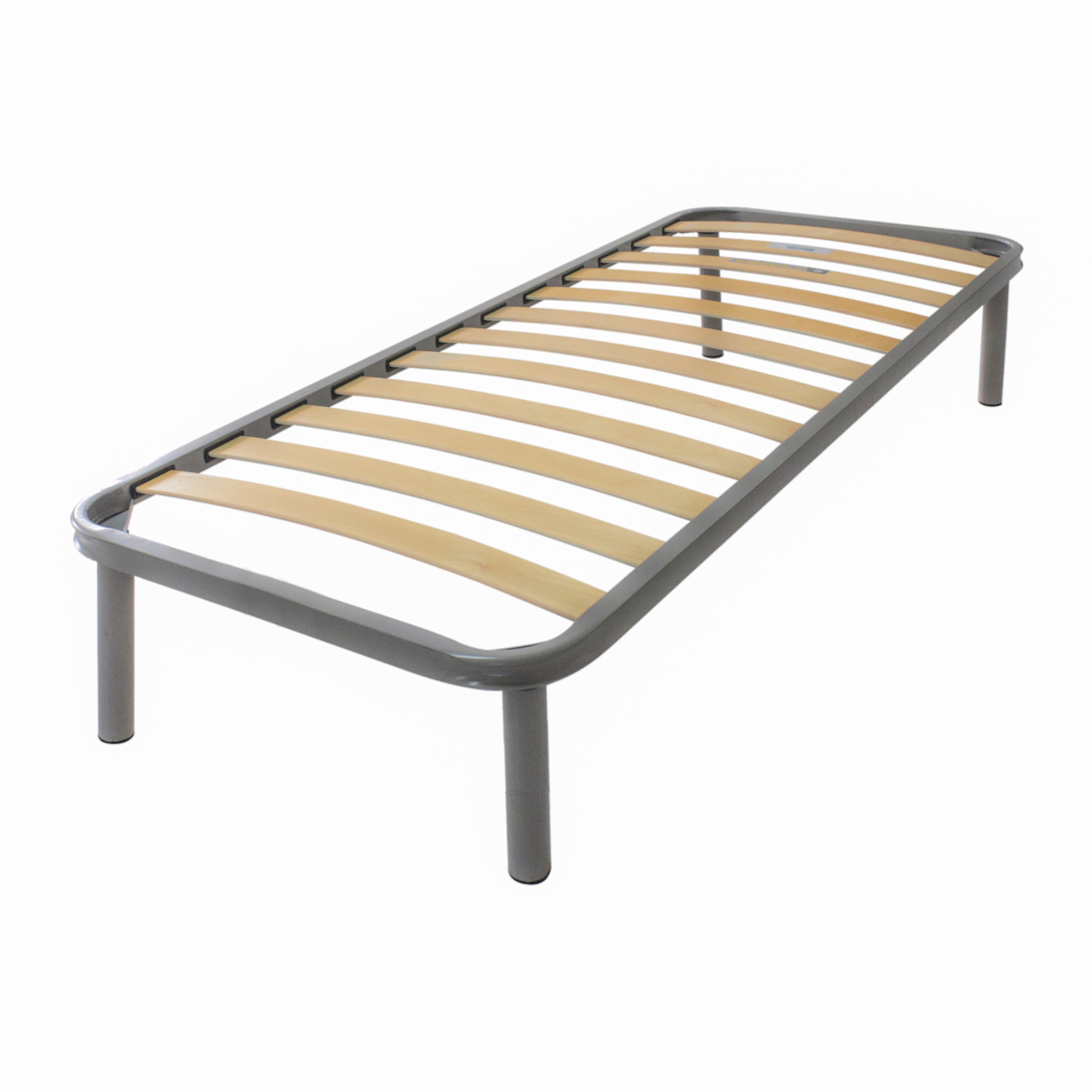 Rete in Ferro con Piedi e Doghe in Legno cm 100x195 H35 una piazza mis. personalizzata