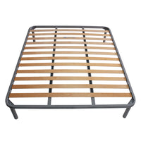 Rete in Ferro con Piedi e Doghe in Legno cm140x200 H35 per materasso Francese