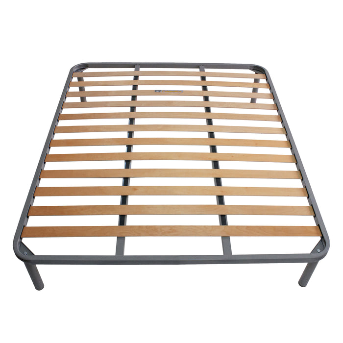 Rete in Ferro con Piedi e Doghe in Legno cm 150x195 H35 una piazza misura personalizzata