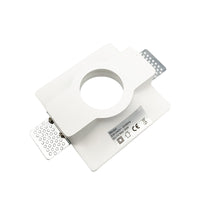 Portafaretto moderno gesso incasso quadrato scomparsa luce soffitto supporto lampade GU10 GU5.3 12x12cm