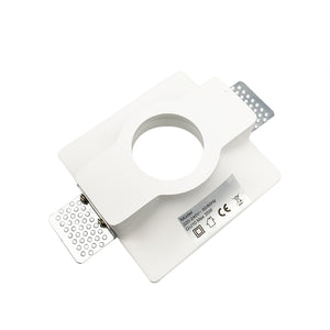 Portafaretto moderno gesso incasso quadrato scomparsa luce soffitto supporto lampade GU10 GU5.3 12x12cm