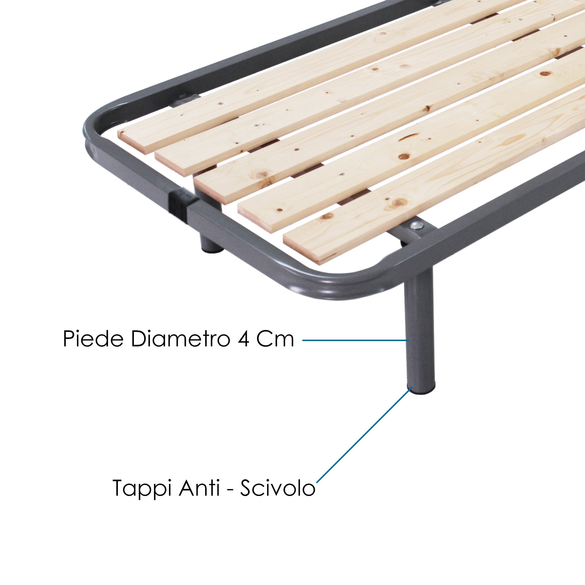 Rete Ortopedica a Tavole per Materasso Una Piazza e Mezza Misura 90x195 h35