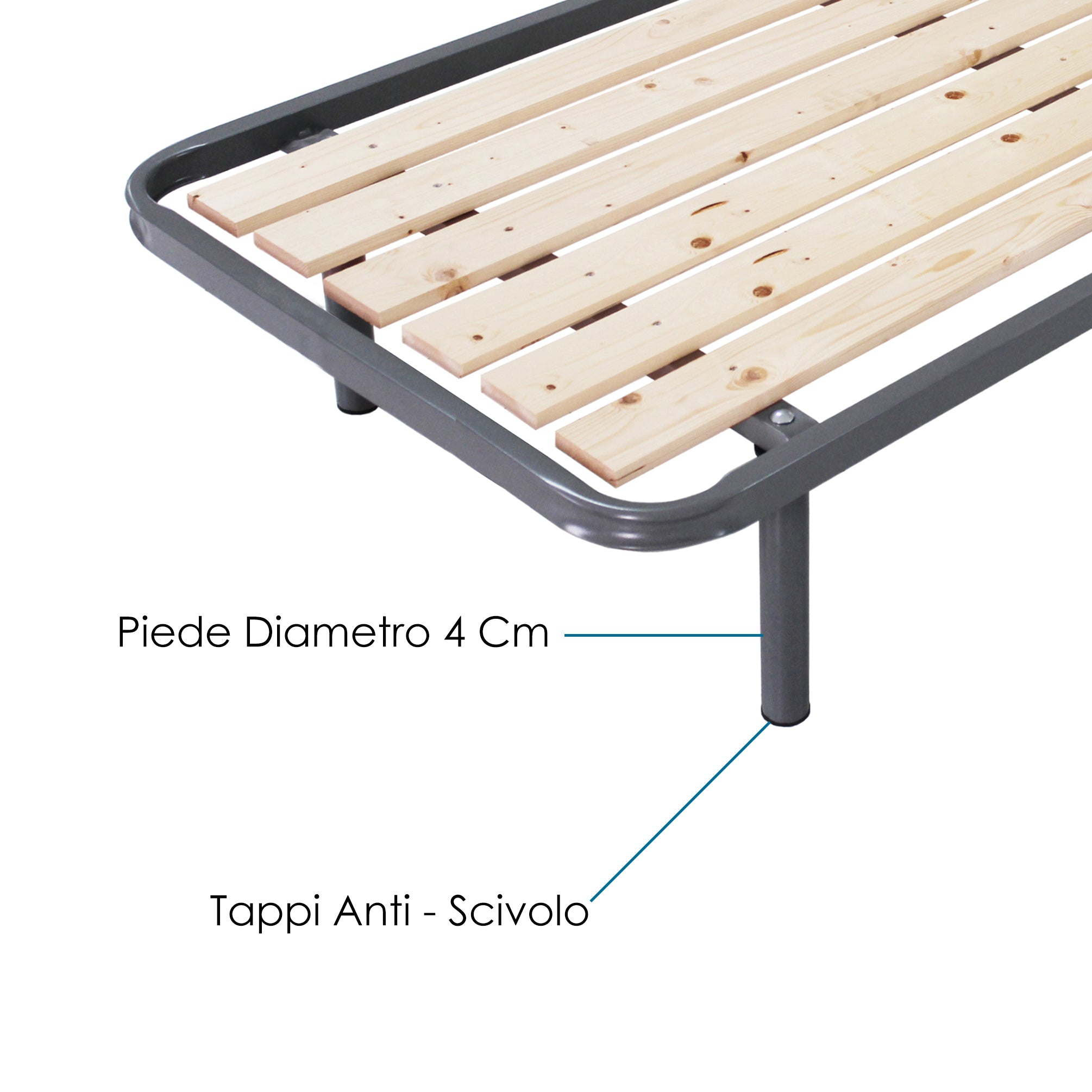 Rete Ortopedica a Tavole per Materasso Una Piazza e Mezza Misura 120x200 h35
