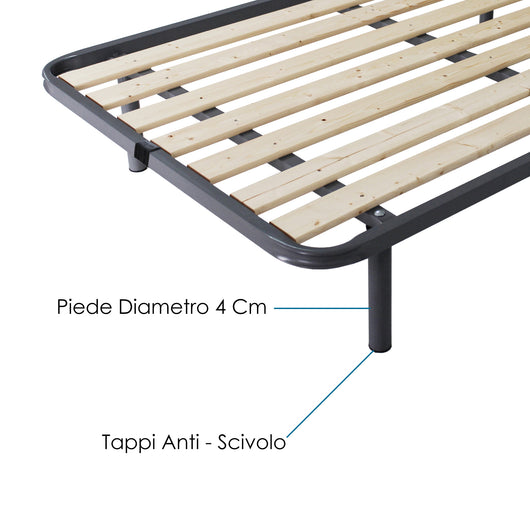 Rete Ortopedica a Tavole per Materasso Una Piazza e Mezza Misura 130x200 h35