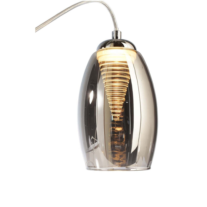 Lampada sospensione 3 luci LED 16W 3000K pendente lampadario vetro tavolo cucina bar ristorante 230V