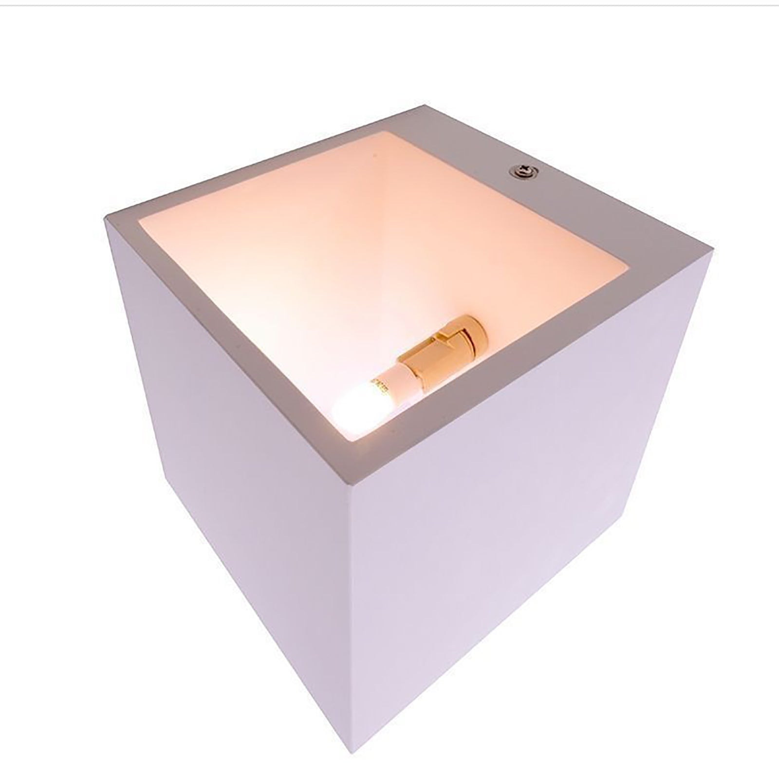 Applique cubo gesso LED G9 lampada parete doppio fascio luminoso interni salotto ingresso ufficio 230V