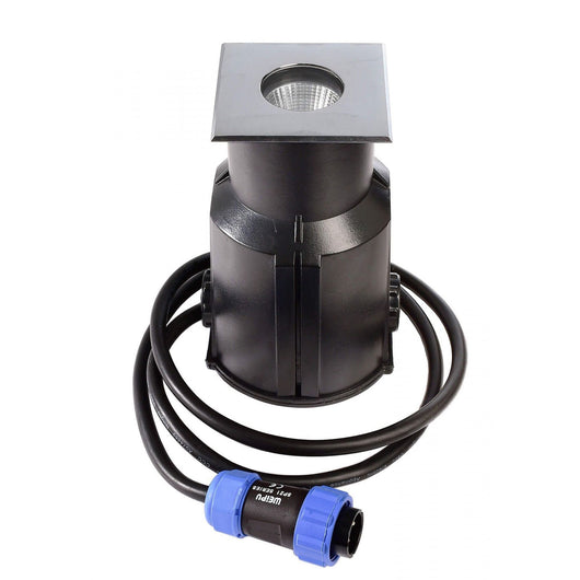 Faretto calpestabile 24V dimmerabile IP67 LED 5W 3000K segnapassi incasso luce giardino sentiero percorso FORMA QUADRATO