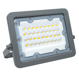 Faro LED slim esterno IP65 illuminazione giardino negozio 30W luce 6000K