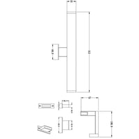 Applique specchio lampada luce LED 8W 12V silver cromata illuminazione bagno specchiera IP44 COLOR ARGENTO