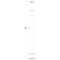 NOVA Lampione LED E27 acciaio palo esterno luce giardino sentiero viale cortile 230V 110cm