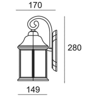 SAIPH Lanterna vintage lampada rustica parete LED E27 applique luce muro pub pizzeria taverna ingresso 230V