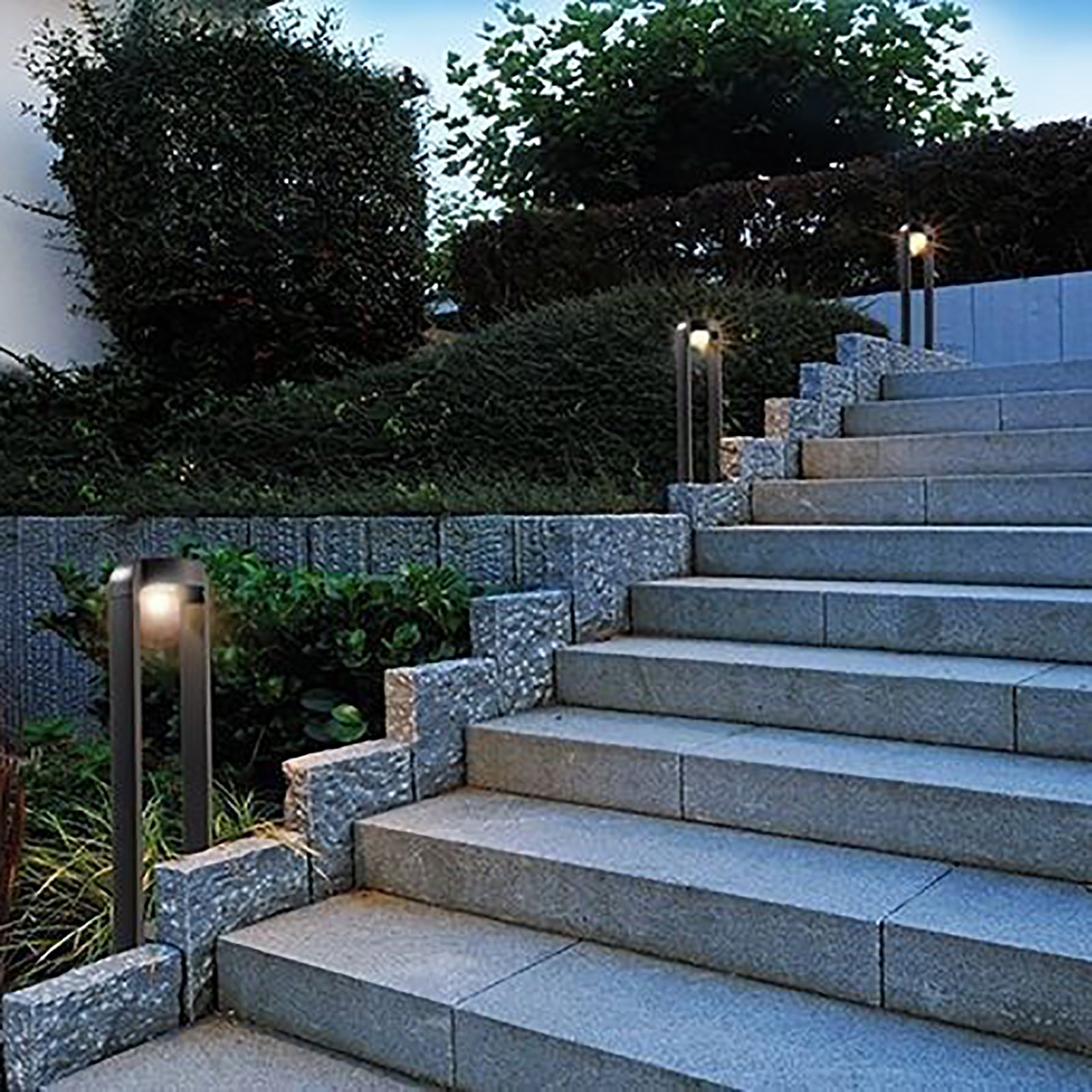 ANTLIAE Lampioncino 80cm moderno LED 12W IP65 alluminio luce giardino prato piscina garage parcheggio 230V MISURA 80CM