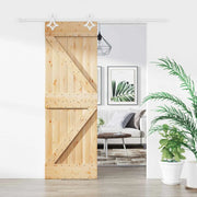 Porta scorrevole Naturale e Bianco 70 x 210 cm
