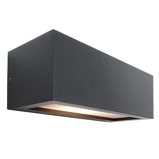 RILONGO Applique rettangolare LED lampada E27 doppia emissione colore nero luce ingresso balcone terrazzo 230V IP54 NERO