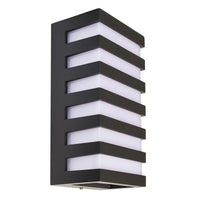 Grumium Applique LED parete muro IP54 lampada LED 10W CCT 3000K 4000K luce garage balcone 230V LINEE ORIZZONTALI