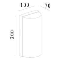 Grumium Applique LED 10W lampada parete esterni IP54 luce muro cantina ingresso giardino box auto 230V LINEE ORIZZONTALI