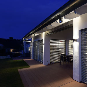 Cubodo Applique cubo LED 15W lampada parete muro IP54 doppio fascio luce esterni ingresso balcone 230V GRIGIO DOPPIO